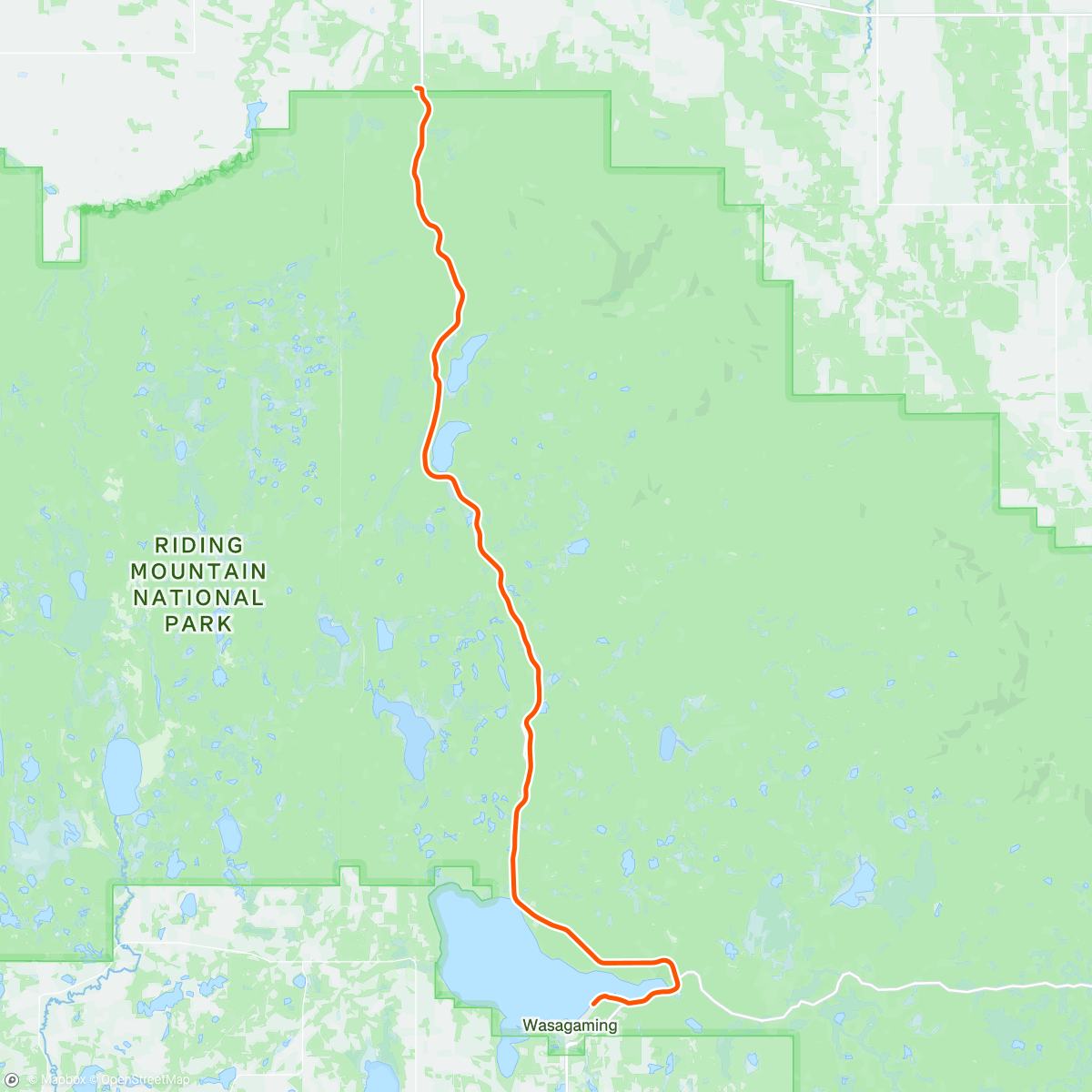 Mapa da atividade, ROUVY - Riding Mountain National Park | Canada