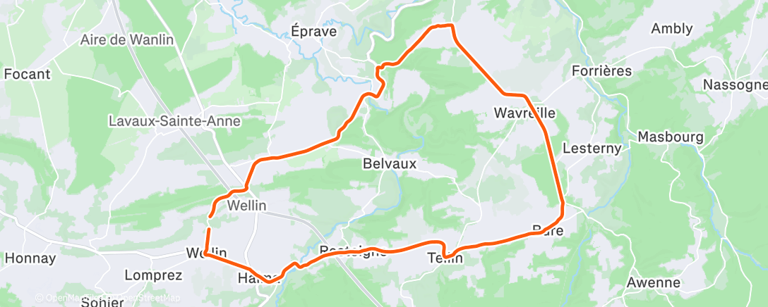 Map of the activity, Afternoon Ride