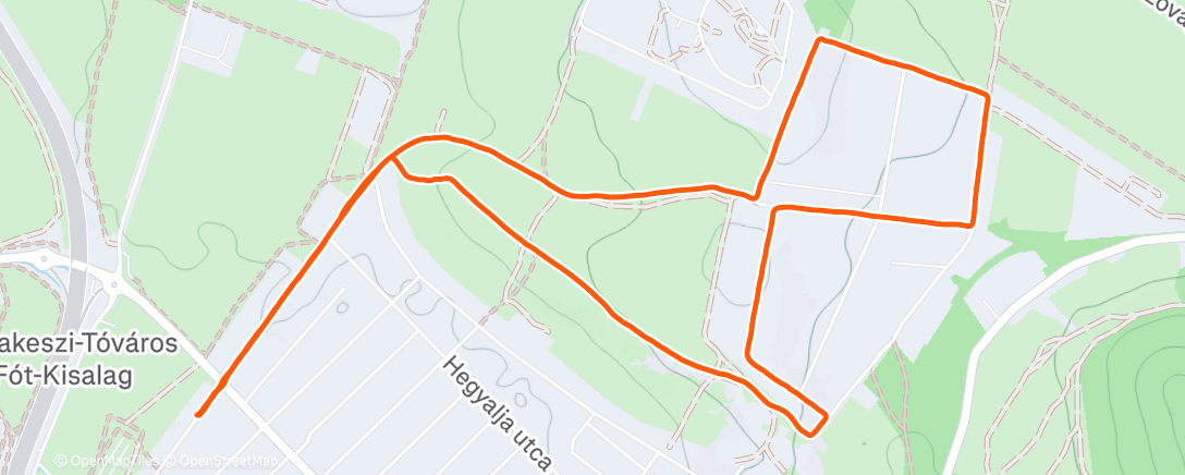 Map of the activity, Lunch Run