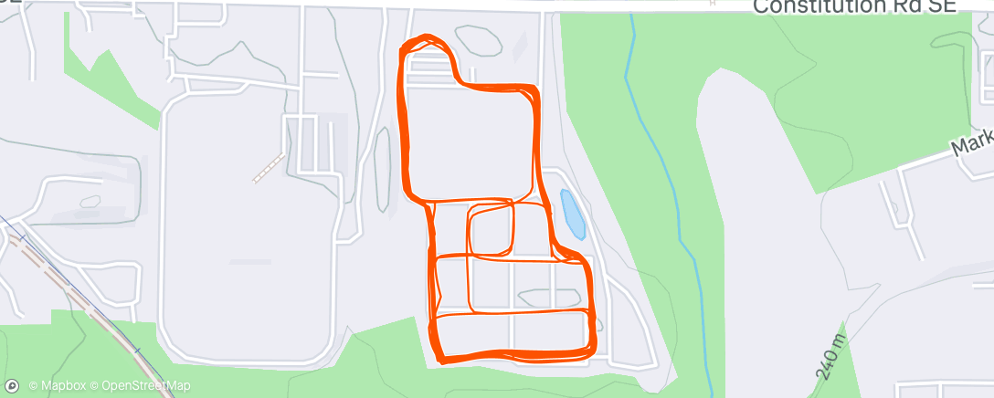 Map of the activity, Total lunch lap time buster