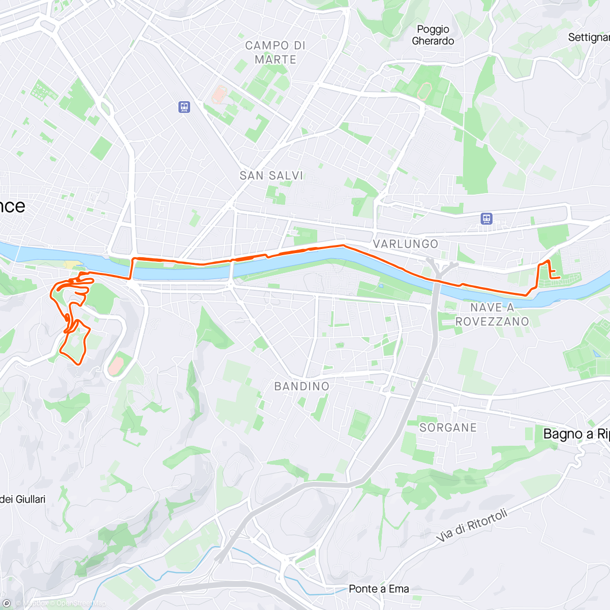 Map of the activity, Florenz im Laufschritt 🏃🏽‍♂️
