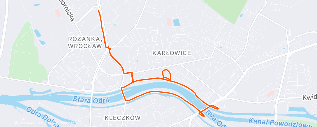 Map of the activity, Thursday Morning Run 🏃- Base. V. Pleasant