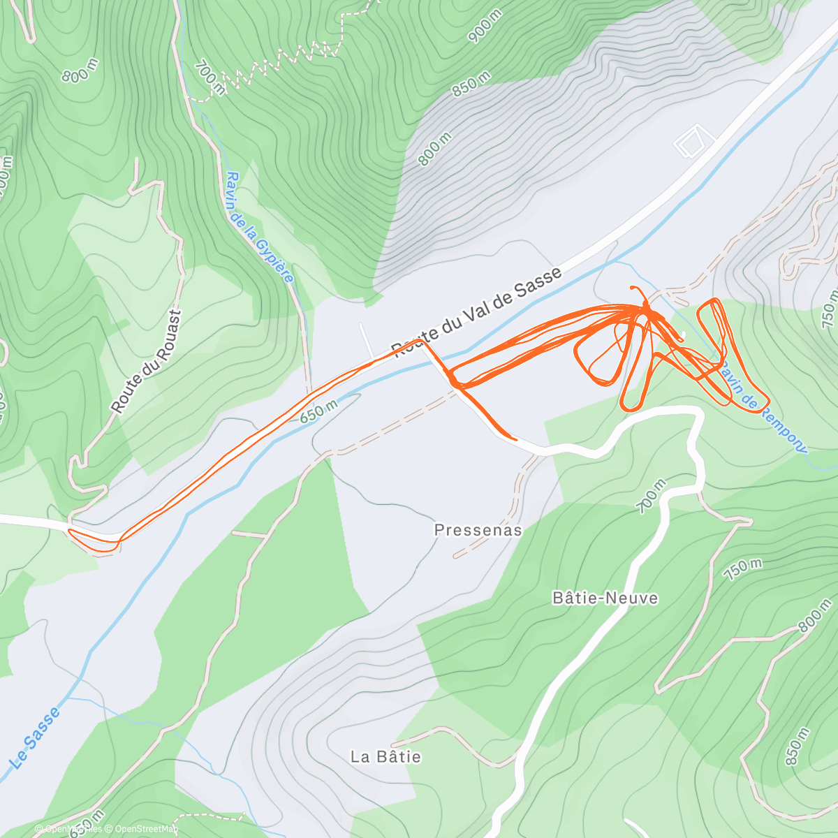 Map of the activity, Spécross de Nowel