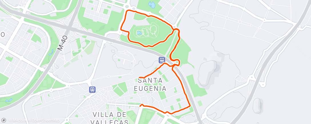 Map of the activity, 18.- 8km Parque Valdebernardo