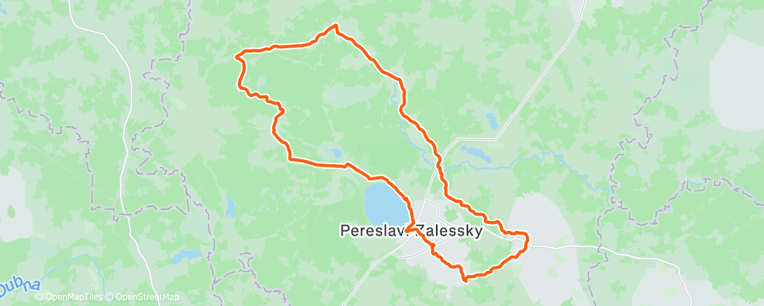 Map of the activity, Дневной забег