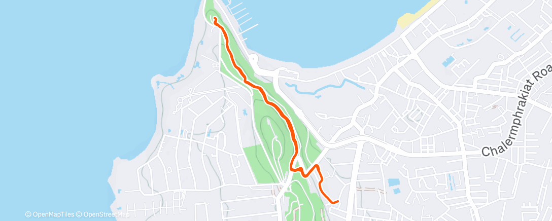 Map of the activity, Afternoon Run