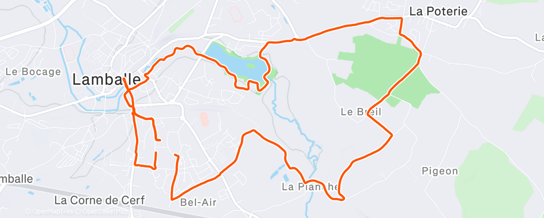 Map of the activity, Lunch Run