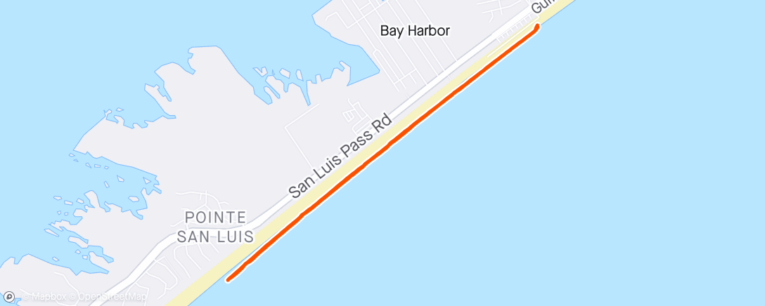 Map of the activity, Beach run