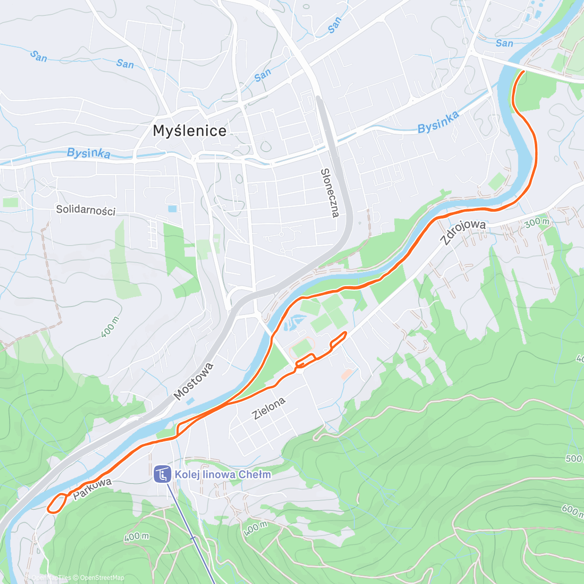 Карта физической активности (Evening Run)