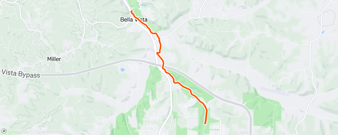 Map of the activity, Morning Run