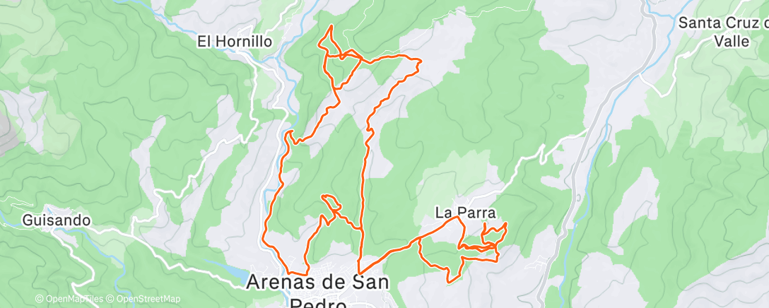 Map of the activity, Lunch Mountain Bike Ride