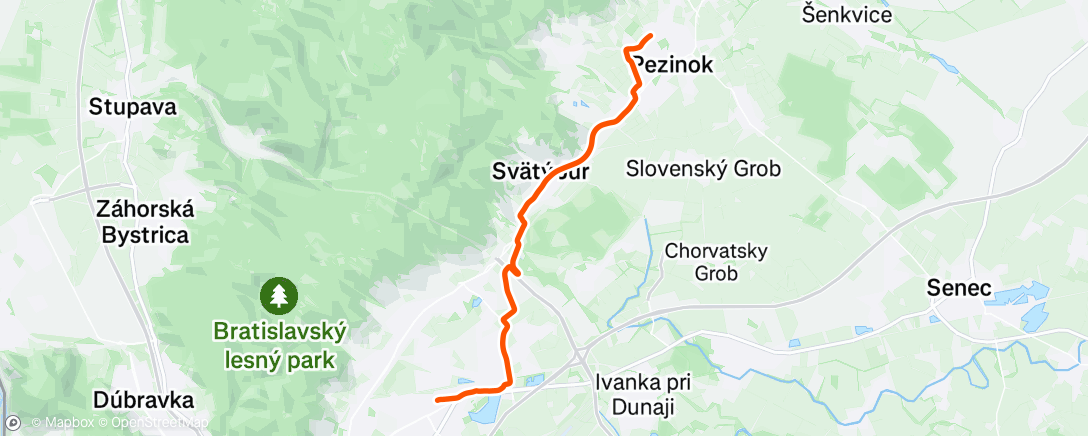 Map of the activity, Morning Ride