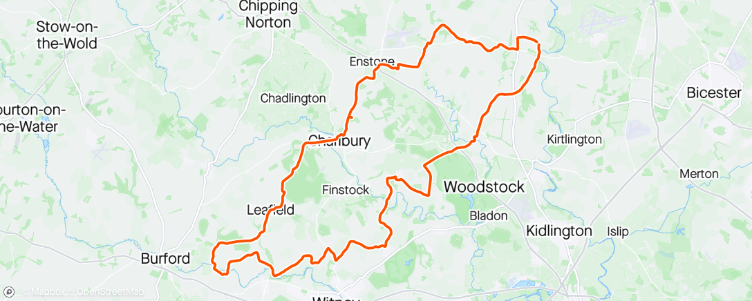 Map of the activity, Asthall & Swinbrook 🥶🤩☁️🚴🏼