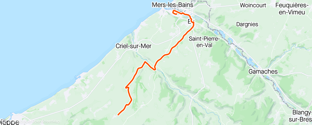 Map of the activity, Vélotaf retour 69
