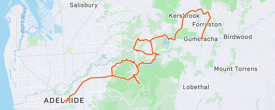 Map of the activity, Fietsen