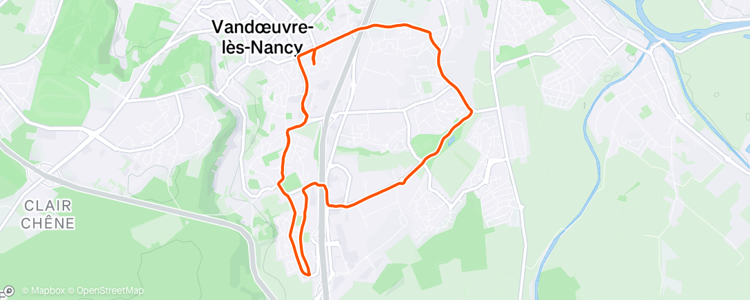 Map of the activity, Course à pied midi, Vitamine 🌞