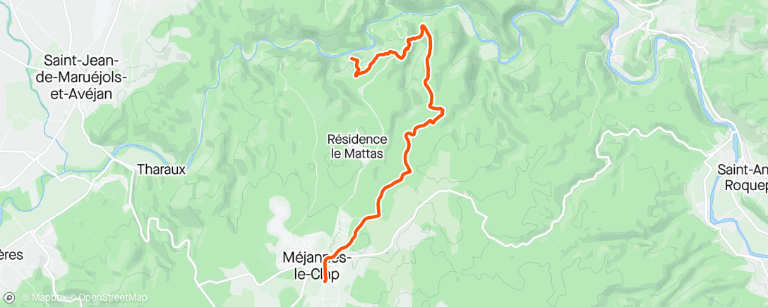 Map of the activity, Ouverture première partie 26 km du trail des avens avant de prendre un poste