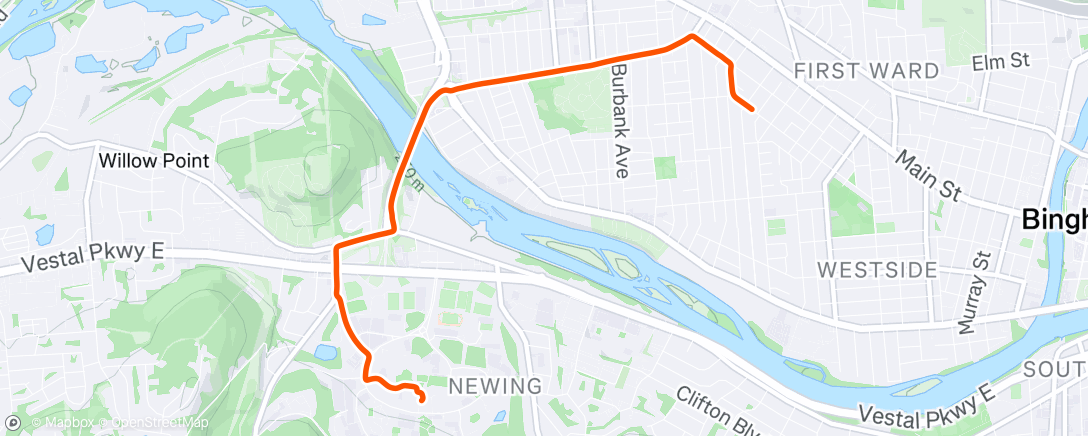 Map of the activity, Afternoon Ride