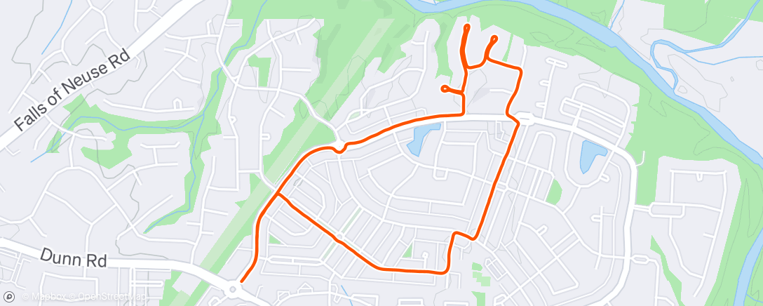 Map of the activity, Afternoon Run