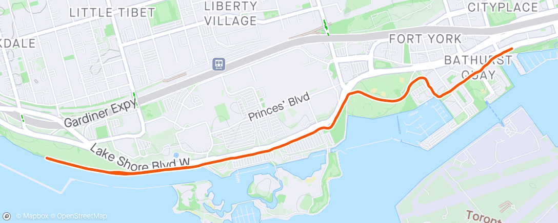Map of the activity, First jog post injury