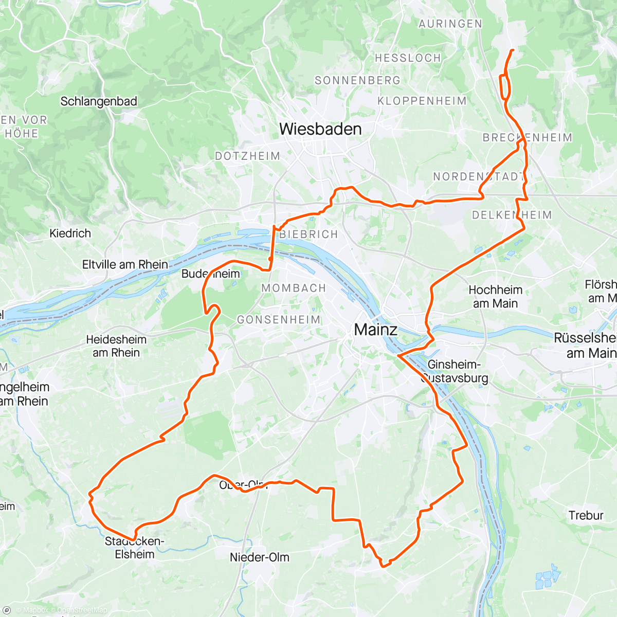 Mapa da atividade, Ein paar fehlende Teile südlich von Mainz gesammelt