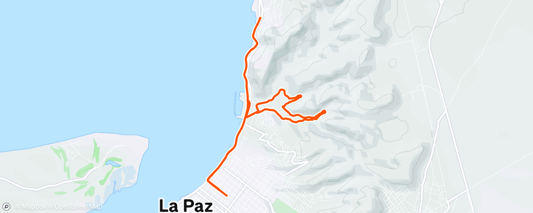 Map of the activity, Vuelta ciclista por la tarde