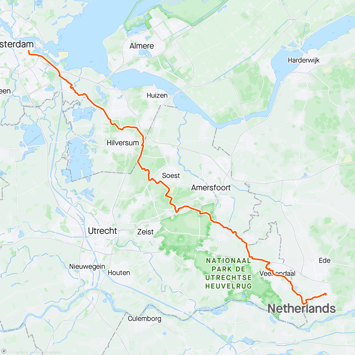 Mapa da atividade, Bennekom - mooie route