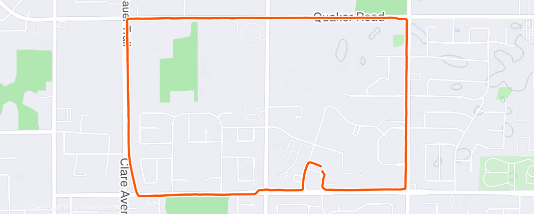 Map of the activity, Morning Run