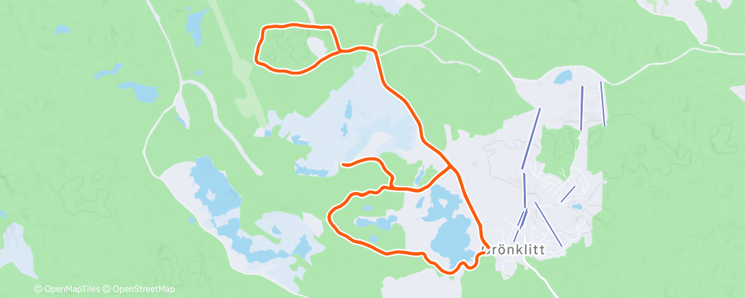 Map of the activity, Morning Nordic Ski