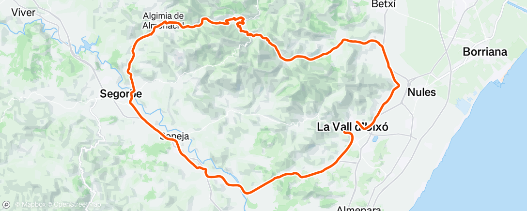 Map of the activity, Bicicleta eléctrica matutina