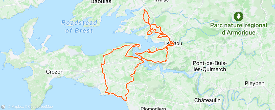 Map of the activity, Gravel le matin