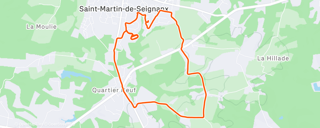 Map of the activity, Footing et 🚀 au stade