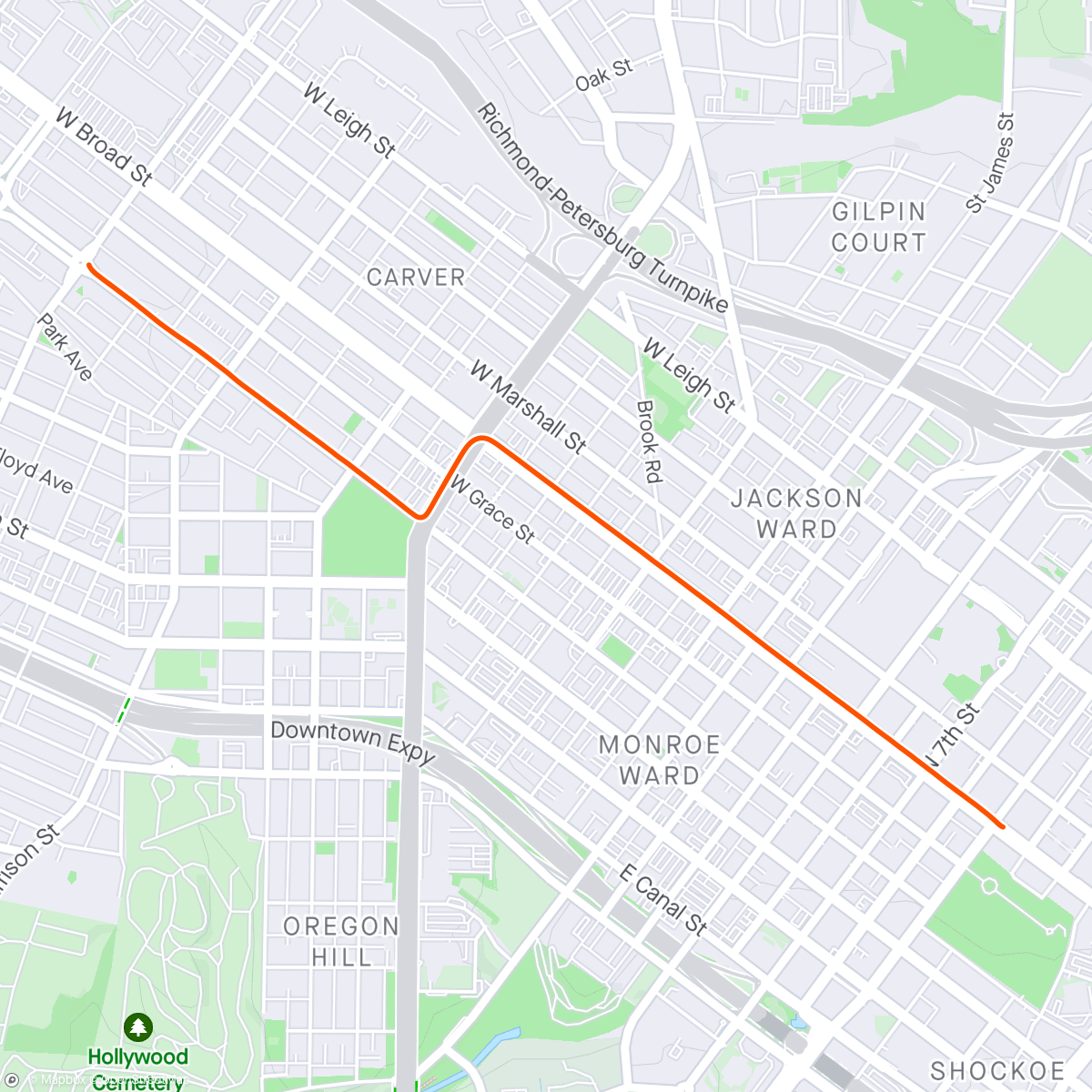 Map of the activity, Zwift - Cool Down in Richmond
