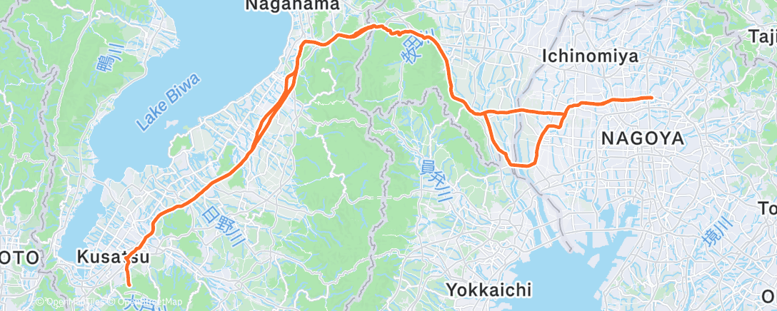 Map of the activity, 平日®️うどんライド