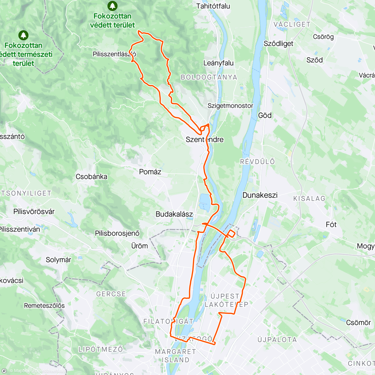 Map of the activity, Húsvéti Pap-rét