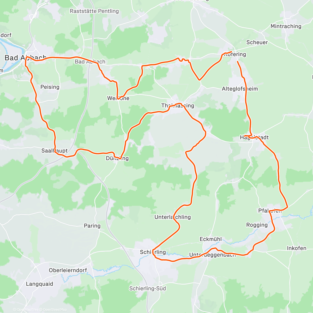 Map of the activity, Nochmal den 12kg Schächter ausgefahren bis ans Maximum😮‍💨