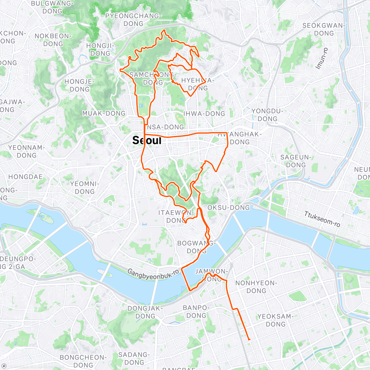 Map of the activity, #117 로사 영남삼성와성북떡남벙