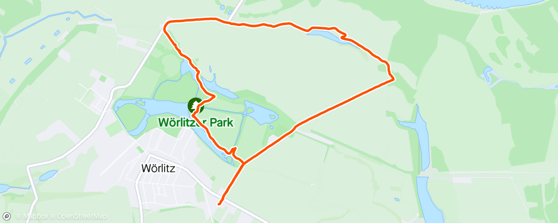 Map of the activity, #ÖSAläuft auch in Wörlitz!