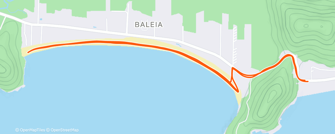 Map of the activity, Corrida matinal