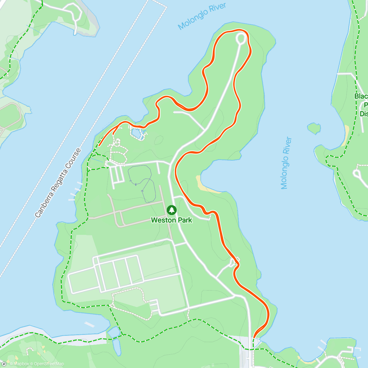 Mapa da atividade, Parkrun No 280 - solid run with Dazza