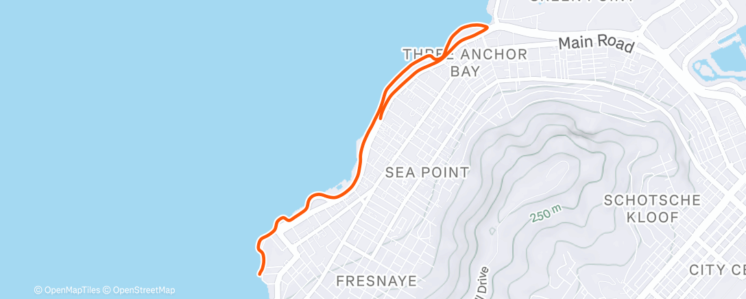 Map of the activity, Morning Run