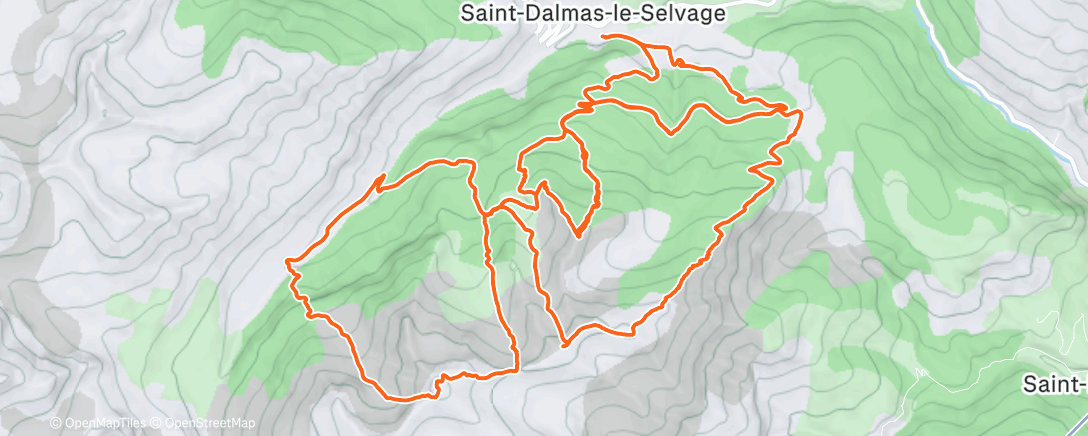 Map of the activity, Morning Backcountry Ski