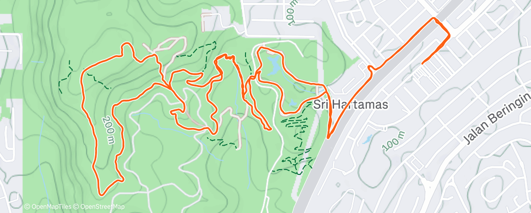 Map of the activity, Morning Trail Run