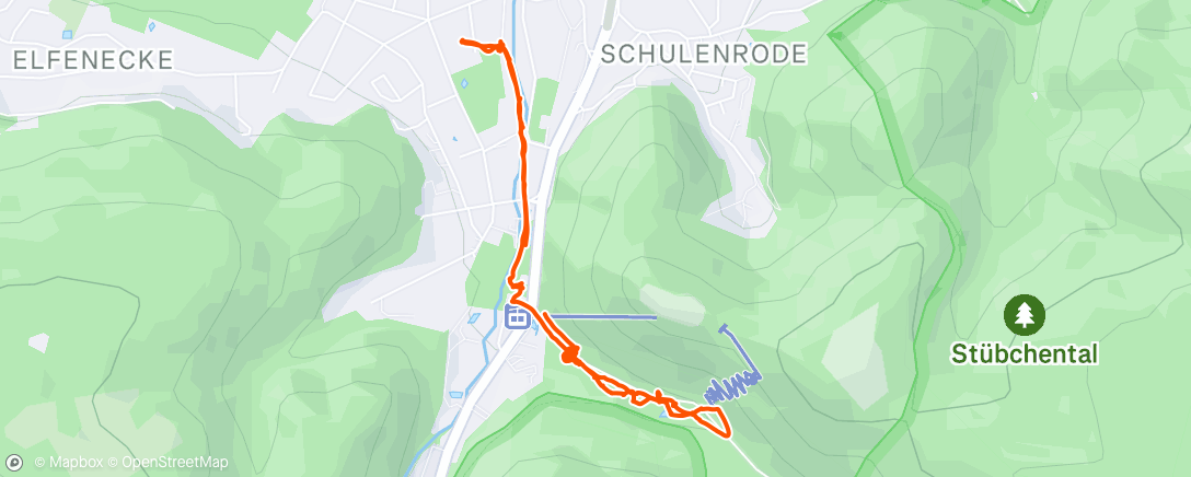 Map of the activity, Wanderung am Morgen