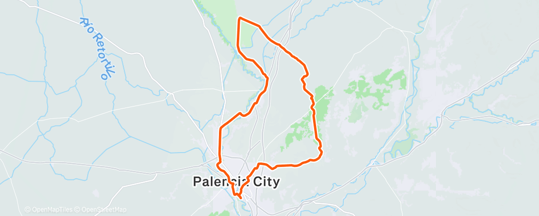 Map of the activity, Bicicleta por la mañana