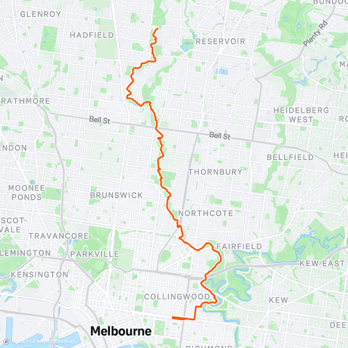 Merri Creek Trail Map Merri Creek Trail | 38.5 Km Cycling Route On Strava