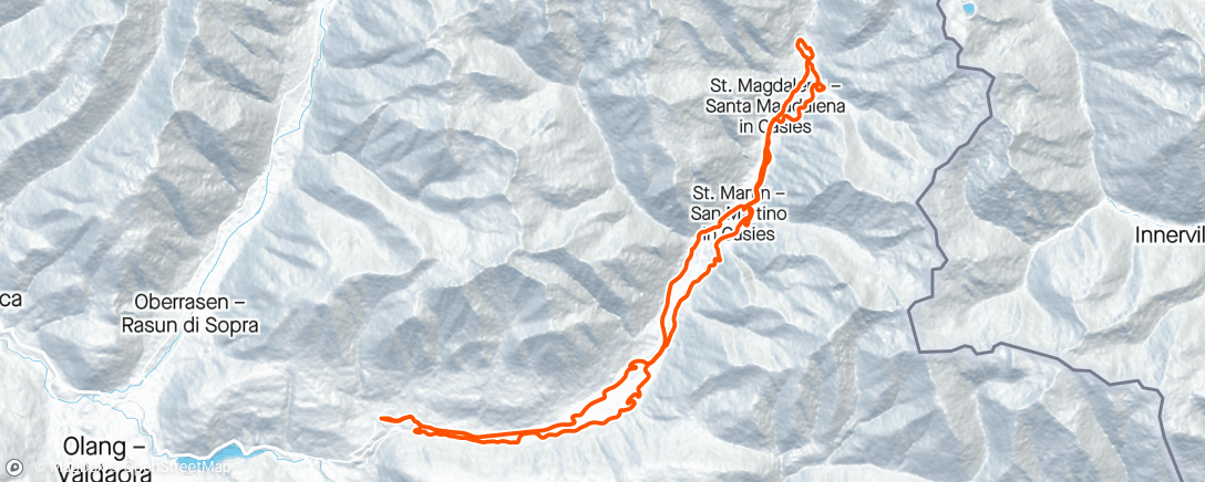 Map of the activity, Gsiesertal Lauf