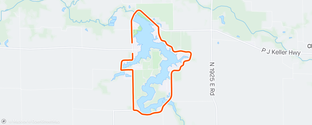 Map of the activity, Lake Run 12k
