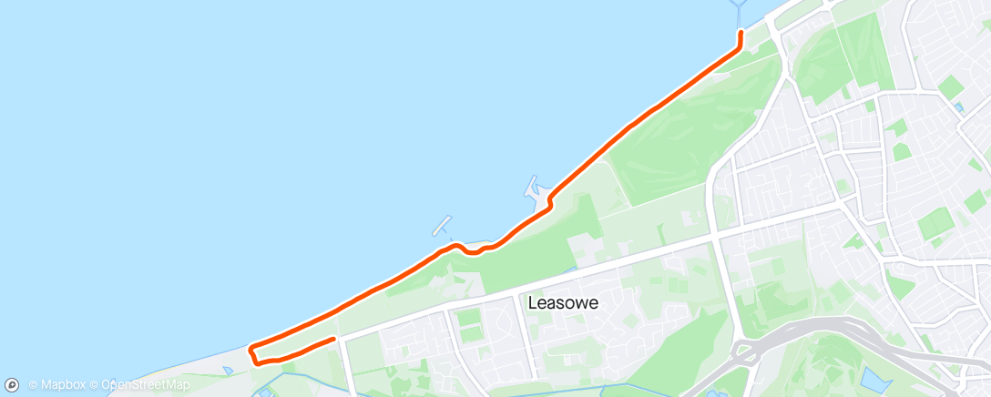 Mapa de la actividad, Wirral Seaside 5k (Race 2)