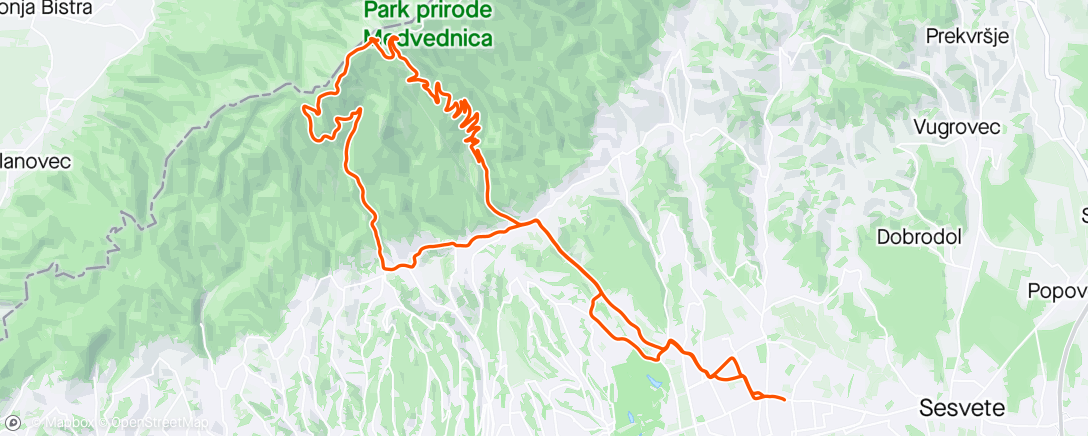 Map of the activity, Ride slow to ride fast